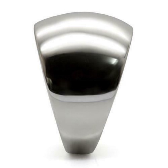 STAINLESS STEEL Wide High Polished Dome Ring NWT - Picture 12 of 14